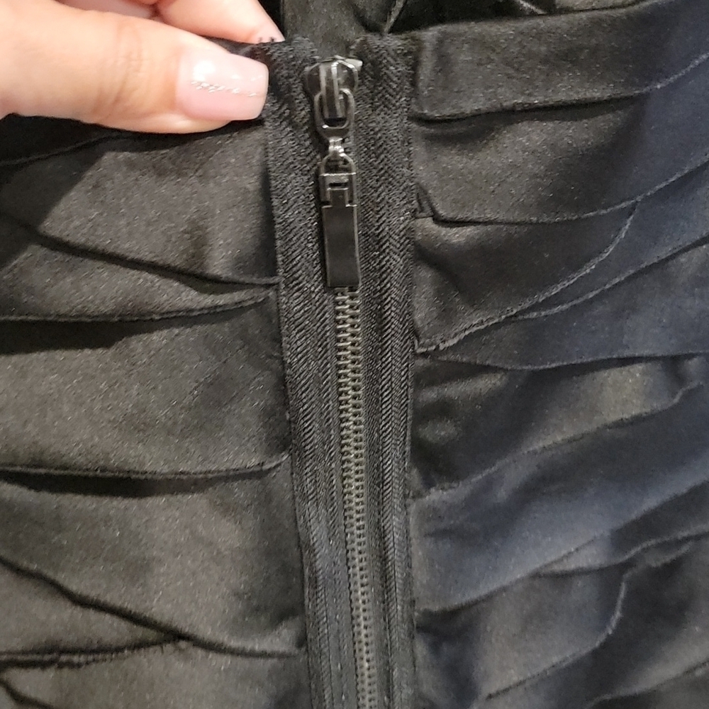 Bebe Black Bandage Halter Bodycon Dress Plunging V Neck Mini XS - Picture 8 of 9